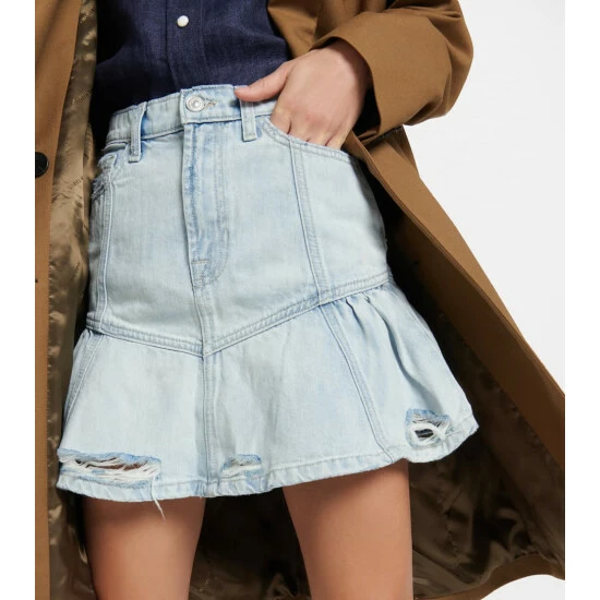 7 For All Mankind X Cara Delevingne Peplum Miniskirt 5 7 For All Mankind X Cara Delevingne Peplum Miniskirt - Image 3