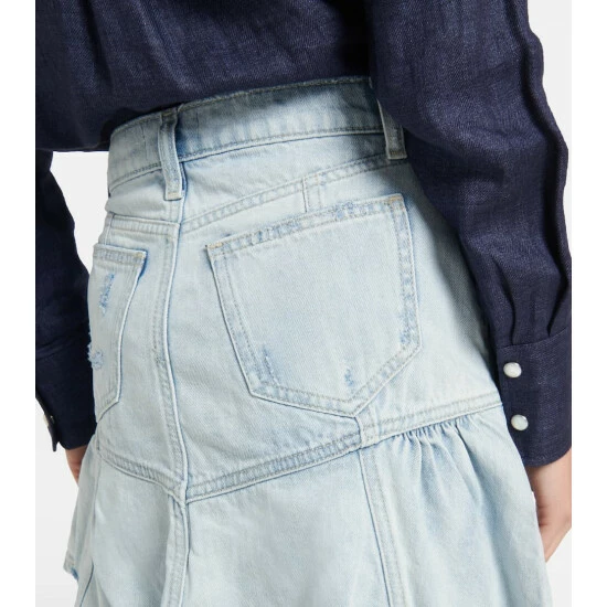 7 For All Mankind X Cara Delevingne Peplum Miniskirt 6 7 For All Mankind X Cara Delevingne Peplum Miniskirt - Image 4