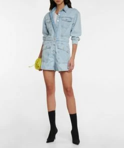 7 For All Mankind Denim Playsuit
