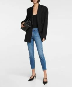 7 For All Mankind Mid-rise Cropped Skinny Jeans