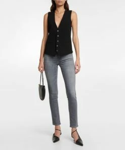 7 For All Mankind Pyper Crop Mid-rise Skinny Jeans