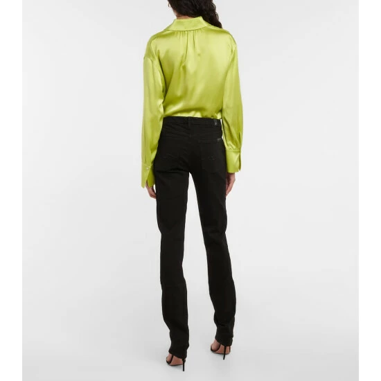 7 For All Mankind The Straight Crop Mid-rise Slim Jeans 4 7 For All Mankind The Straight Crop Mid-rise Slim Jeans - Image 2