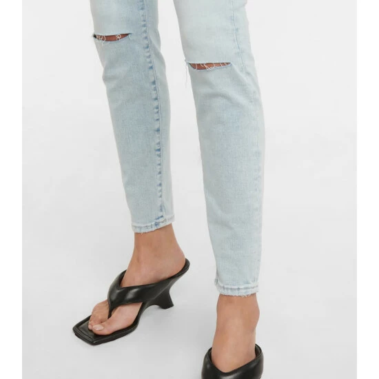 7 For All Mankind HW Skinny Distressed Cropped Jeans 6 7 For All Mankind HW Skinny Distressed Cropped Jeans - Image 4