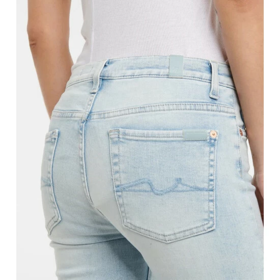 7 For All Mankind HW Skinny Distressed Cropped Jeans 7 7 For All Mankind HW Skinny Distressed Cropped Jeans - Image 5