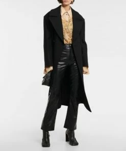 7 For All Mankind High-rise Straight Faux Leather Pants