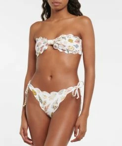 Marysia Antibes Printed Bandeau Bikini Top