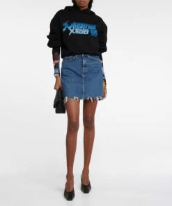 7 For All Mankind Mia Denim Miniskirt