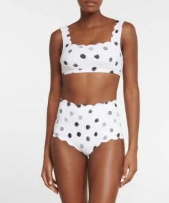 Marysia Palm Spring Polka-dot Bikini Top