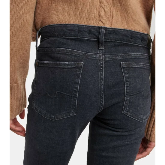 7 For All Mankind Pyper Mid-rise Cropped Skinny Jeans 7 7 For All Mankind Pyper Mid-rise Cropped Skinny Jeans - Image 5